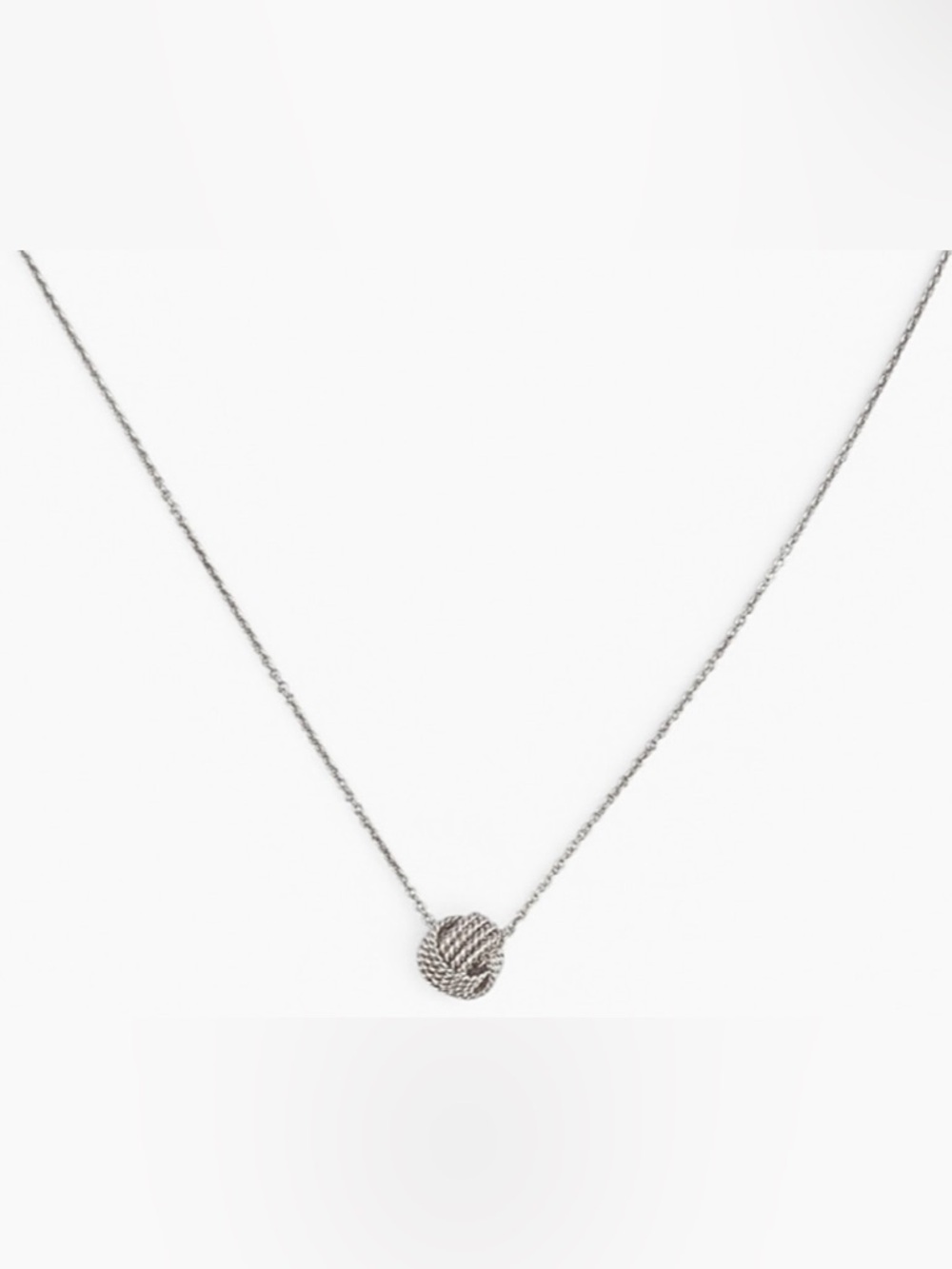 Tiffany & Co. 925 Sterling Silver Mesh Knot Pendant Necklace Authentic